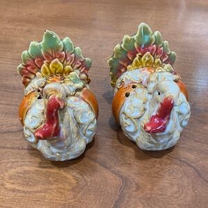 Vintage Turkey Thanksgiving Fall Salt And Pepper Shaker Set